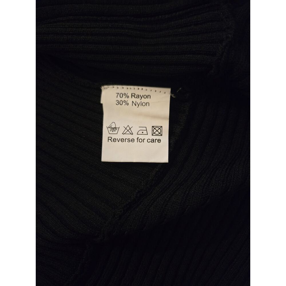 Belladini Women’s Small Black Ribbed Knit Long Cardigan Sweater Duster NWT - Picture 9 of 11